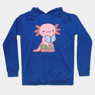 Cute Axolotl Loves To Read A Lot Of Books Hoodie